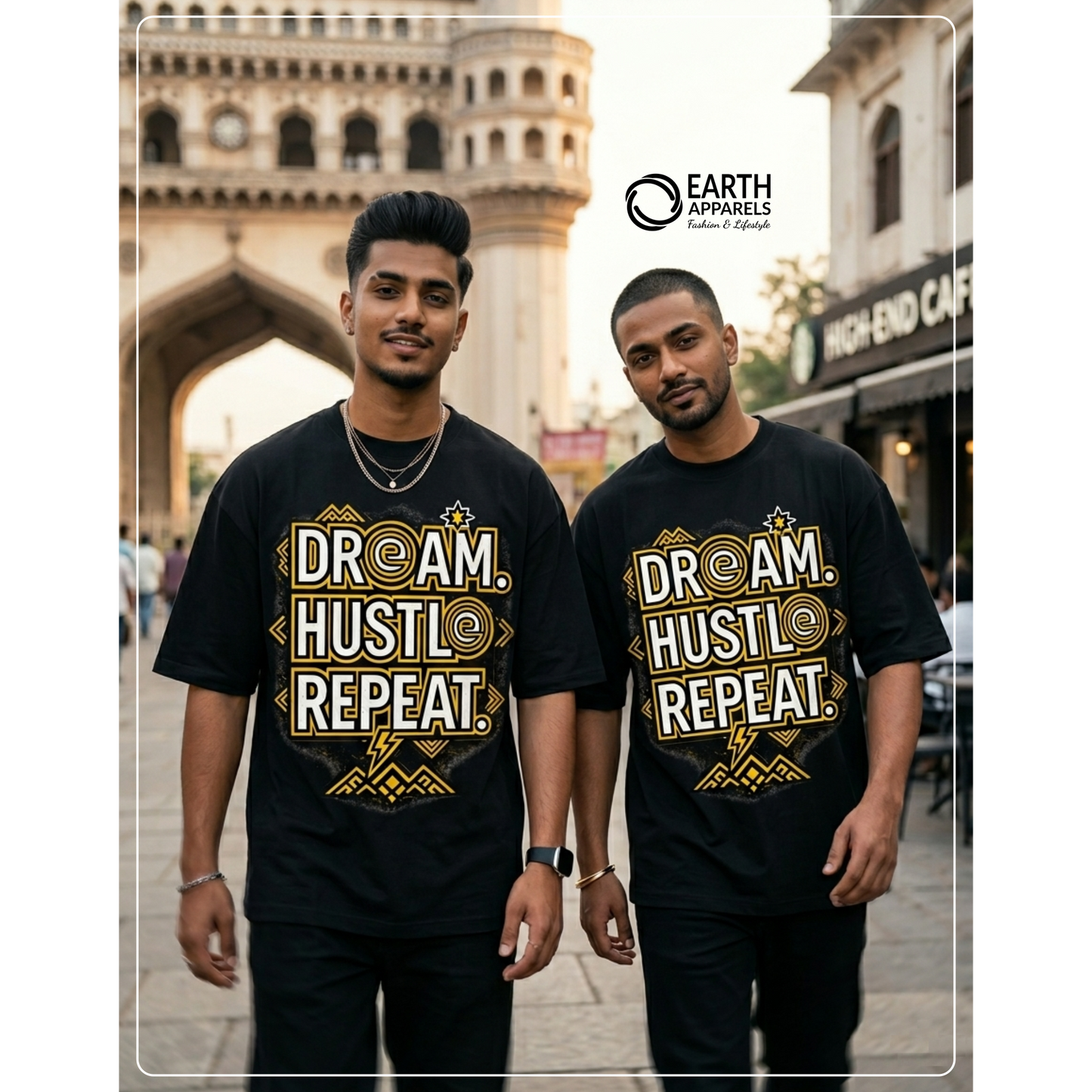 Dream Hustle Repeat Unisex Oversized Tshirt Premium Quality