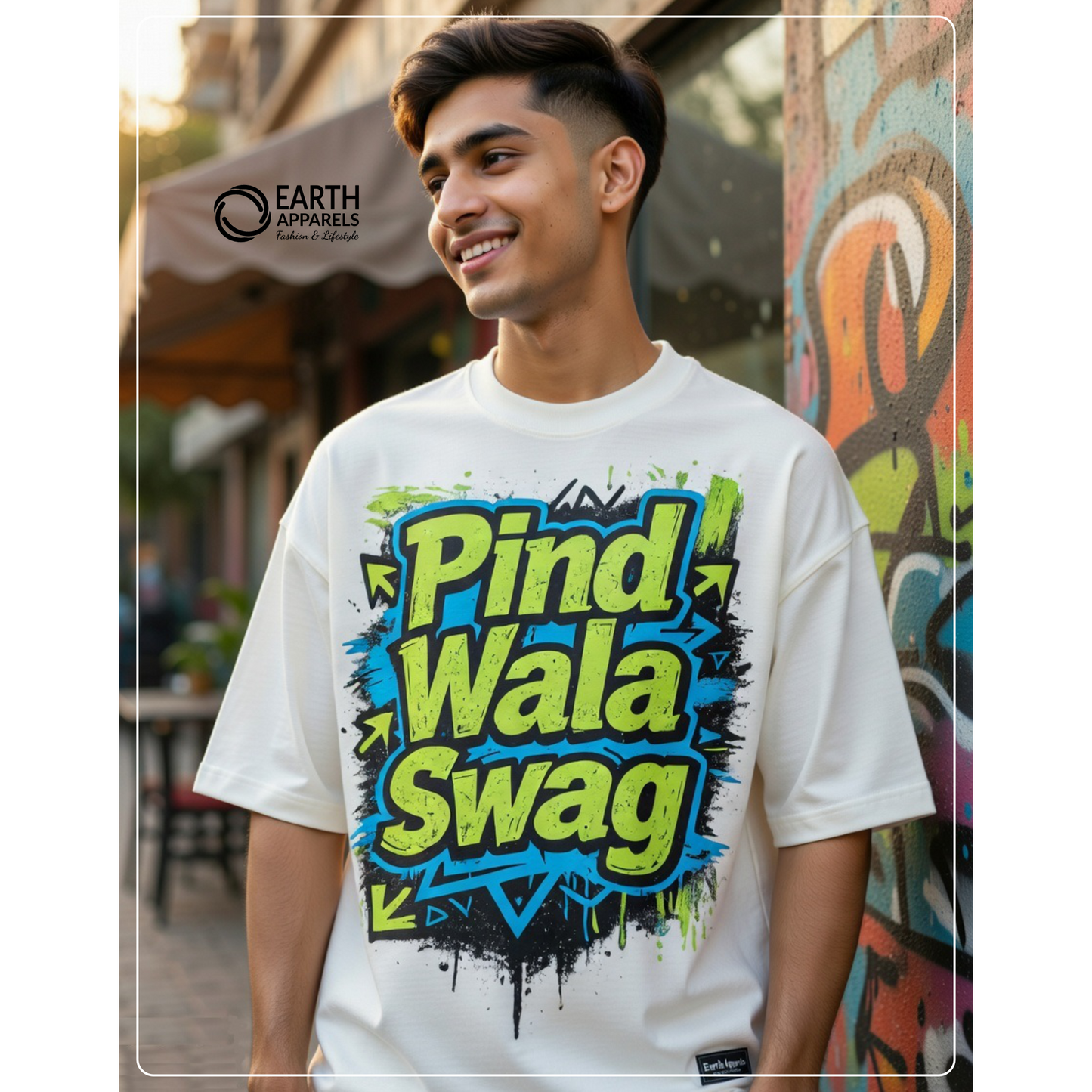 Pind Wala Swag Unisex Oversized Tshirt Premium Quality