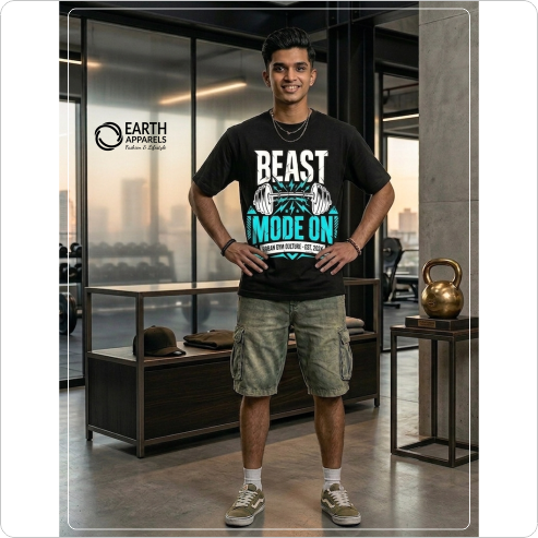 Beast Mode On Unisex Oversized Tshirt Premium Quality