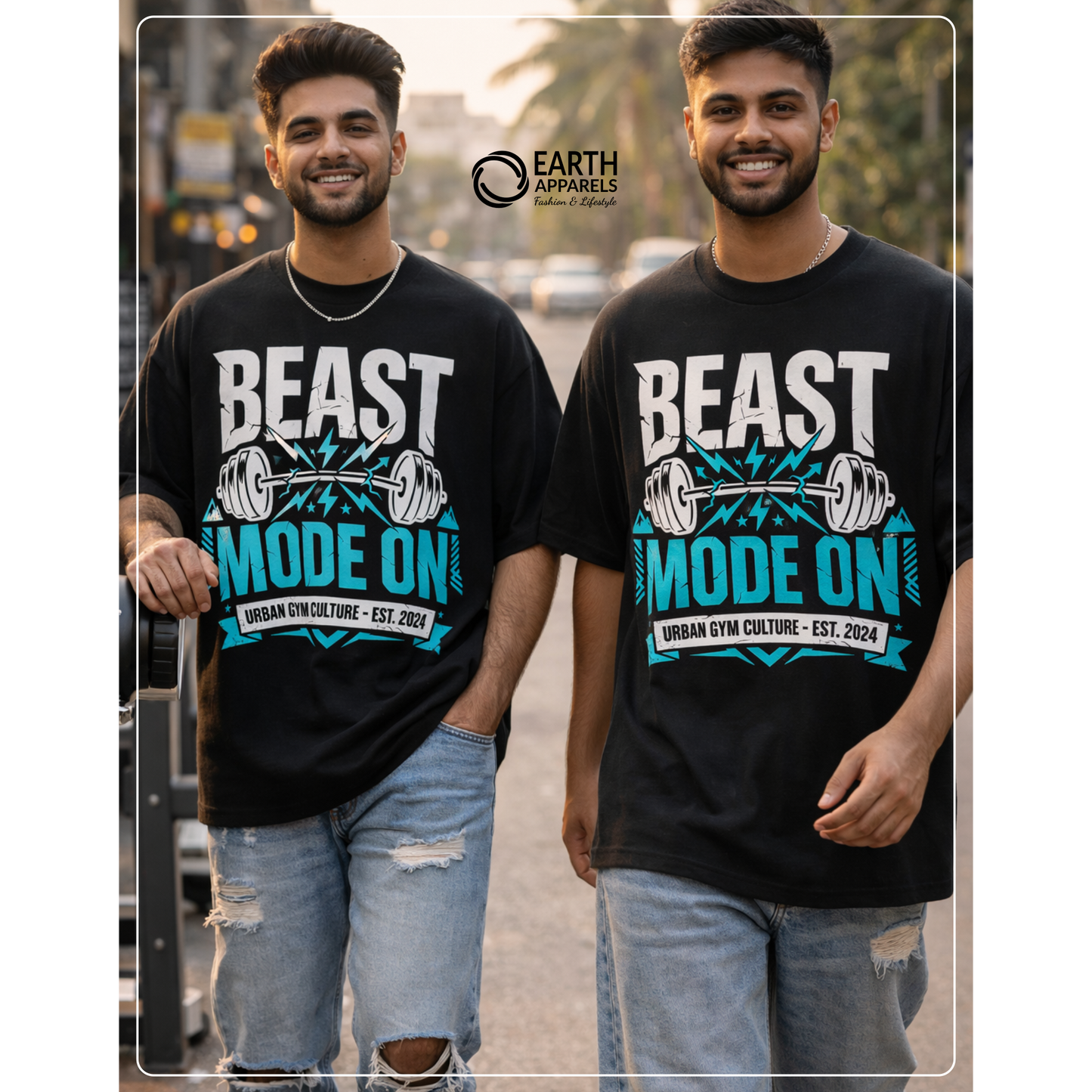 Beast Mode On Unisex Oversized Tshirt Premium Quality