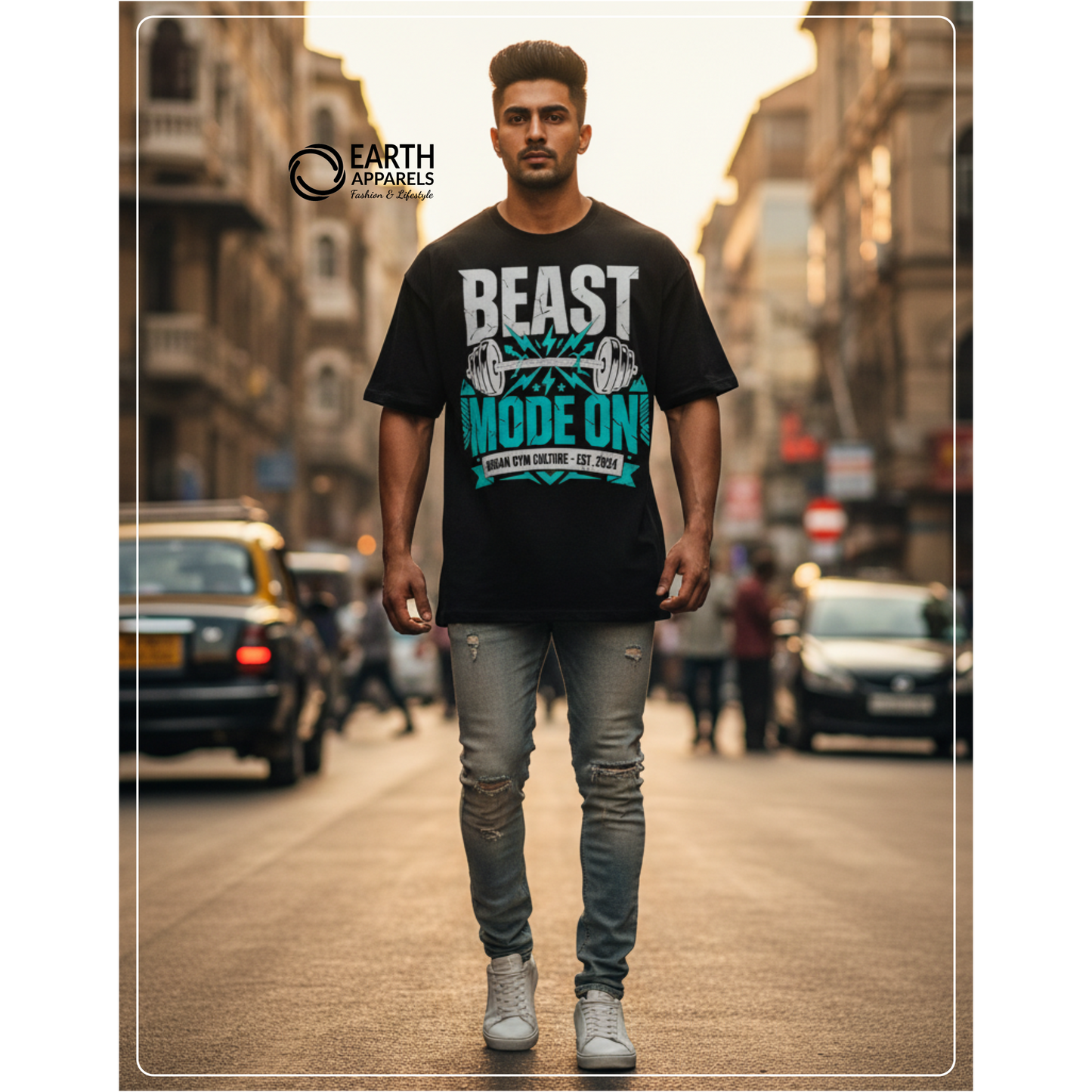 Beast Mode On Unisex Oversized Tshirt Premium Quality