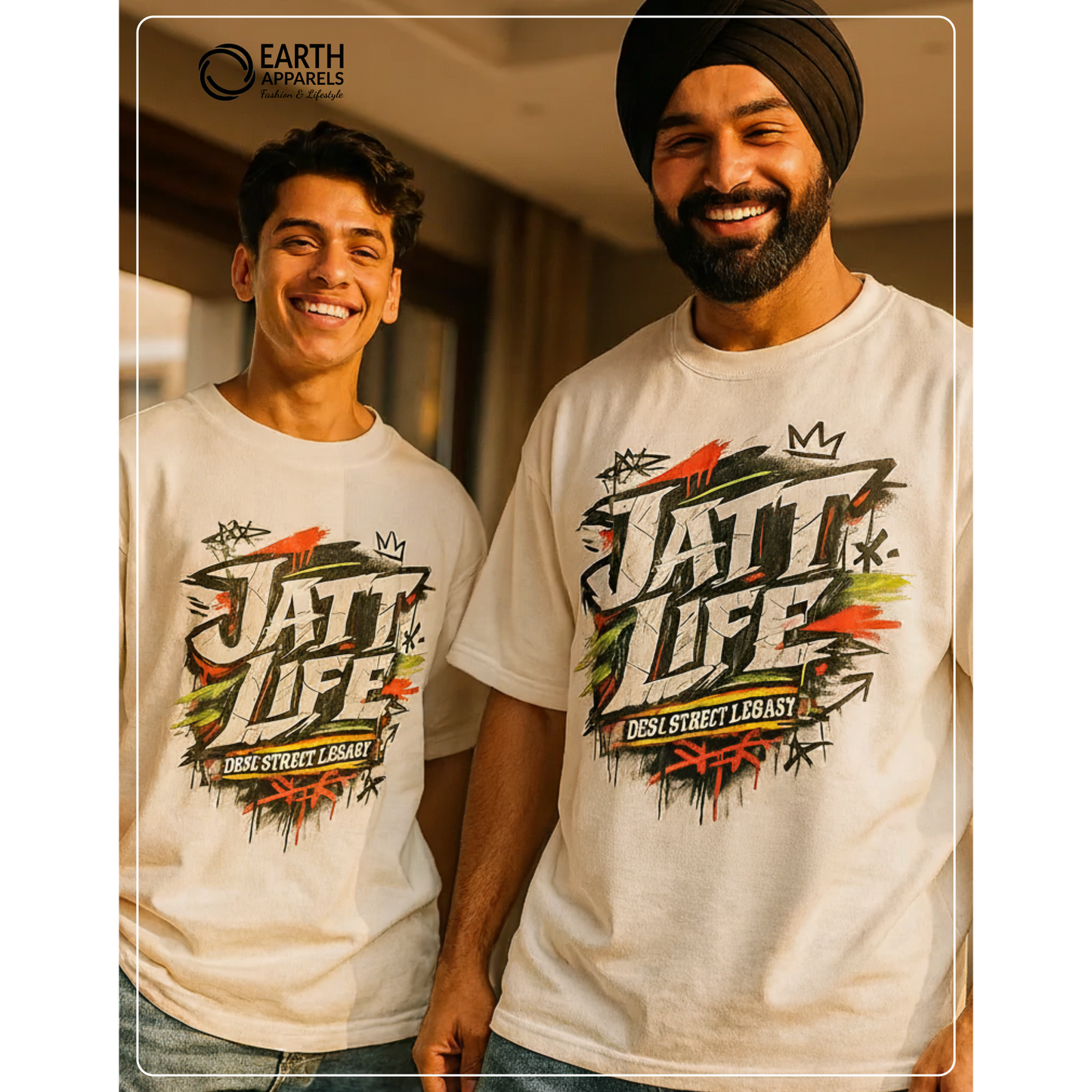 Jatt Life Unisex Oversized Tshirt Premium quality