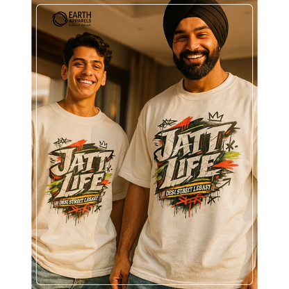 Jatt Life Unisex Oversized Tshirt Premium quality