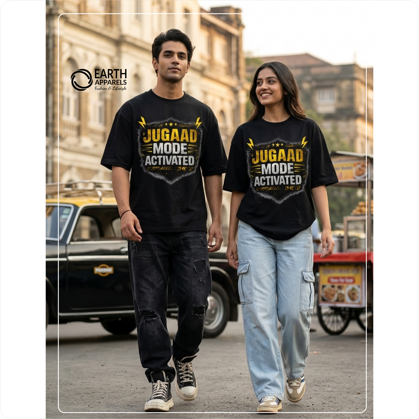 Jugaad Mode Activated Unisex Oversized Tshirt Premium Quality