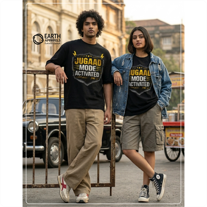 Jugaad Mode Activated Unisex Oversized Tshirt Premium Quality