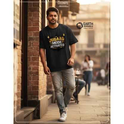 Jugaad Mode Activated Unisex Oversized Tshirt Premium Quality