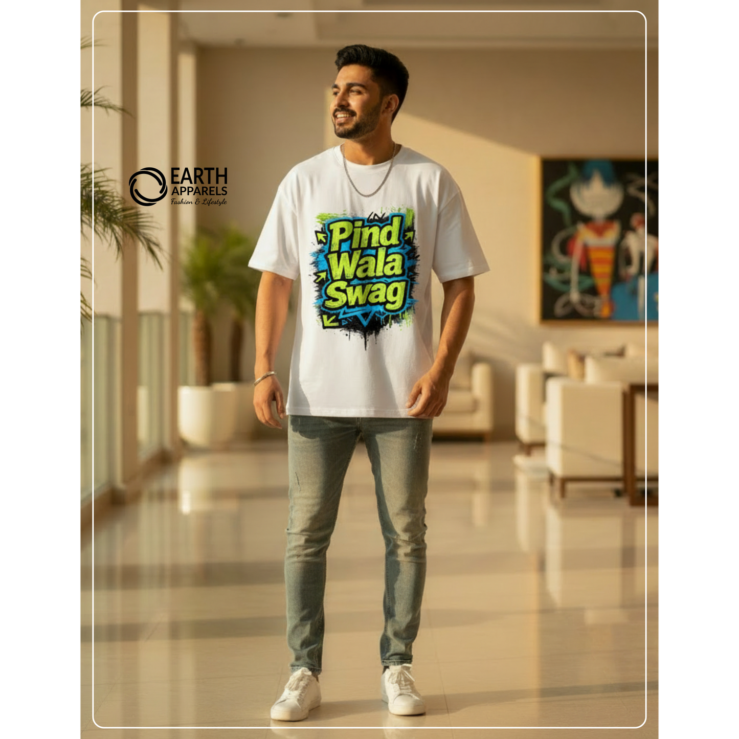 Pind Wala Swag Unisex Oversized Tshirt Premium Quality