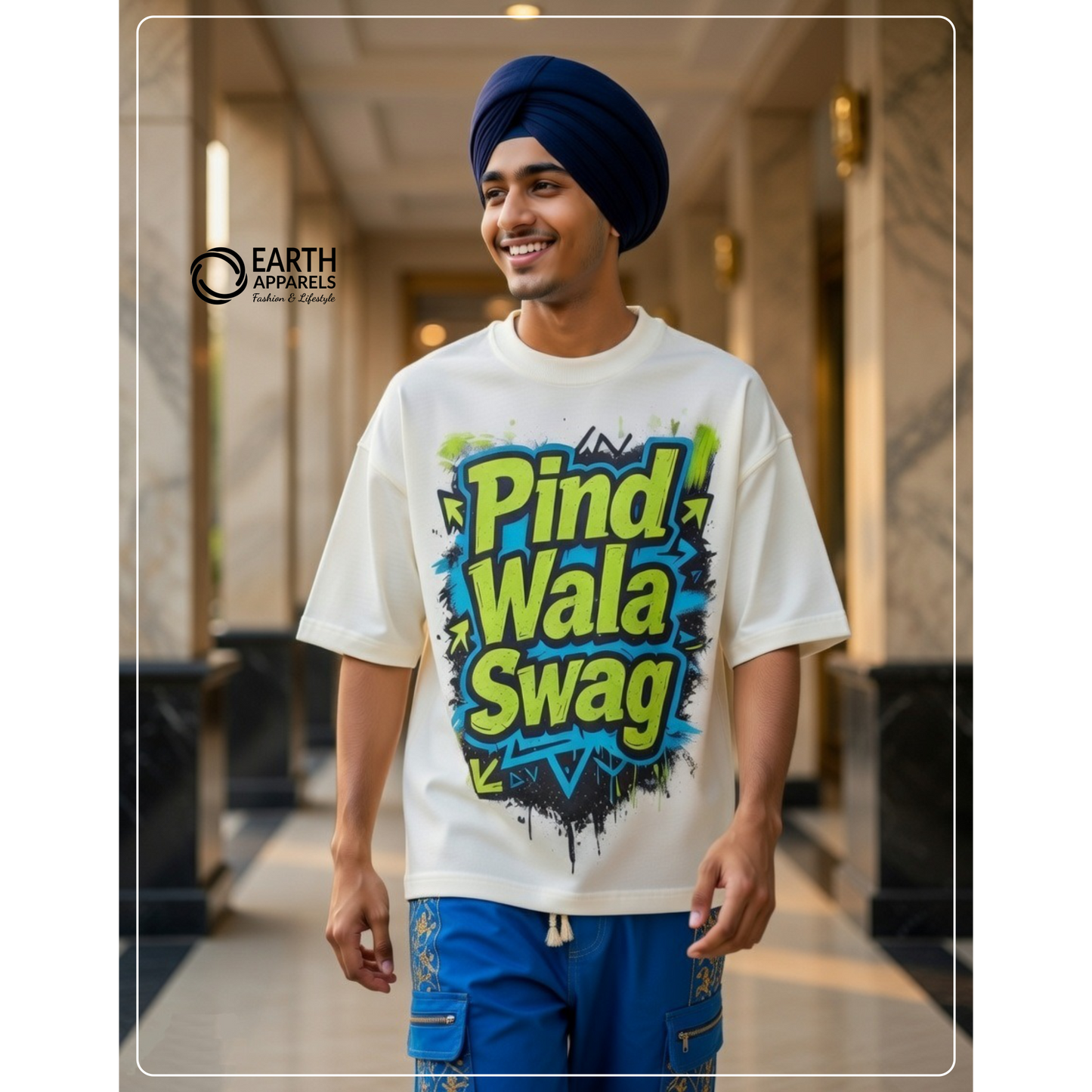 Pind Wala Swag Unisex Oversized Tshirt Premium Quality