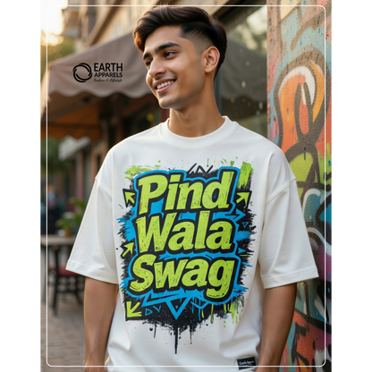 Pind Wala Swag Unisex Oversized Tshirt Premium Quality