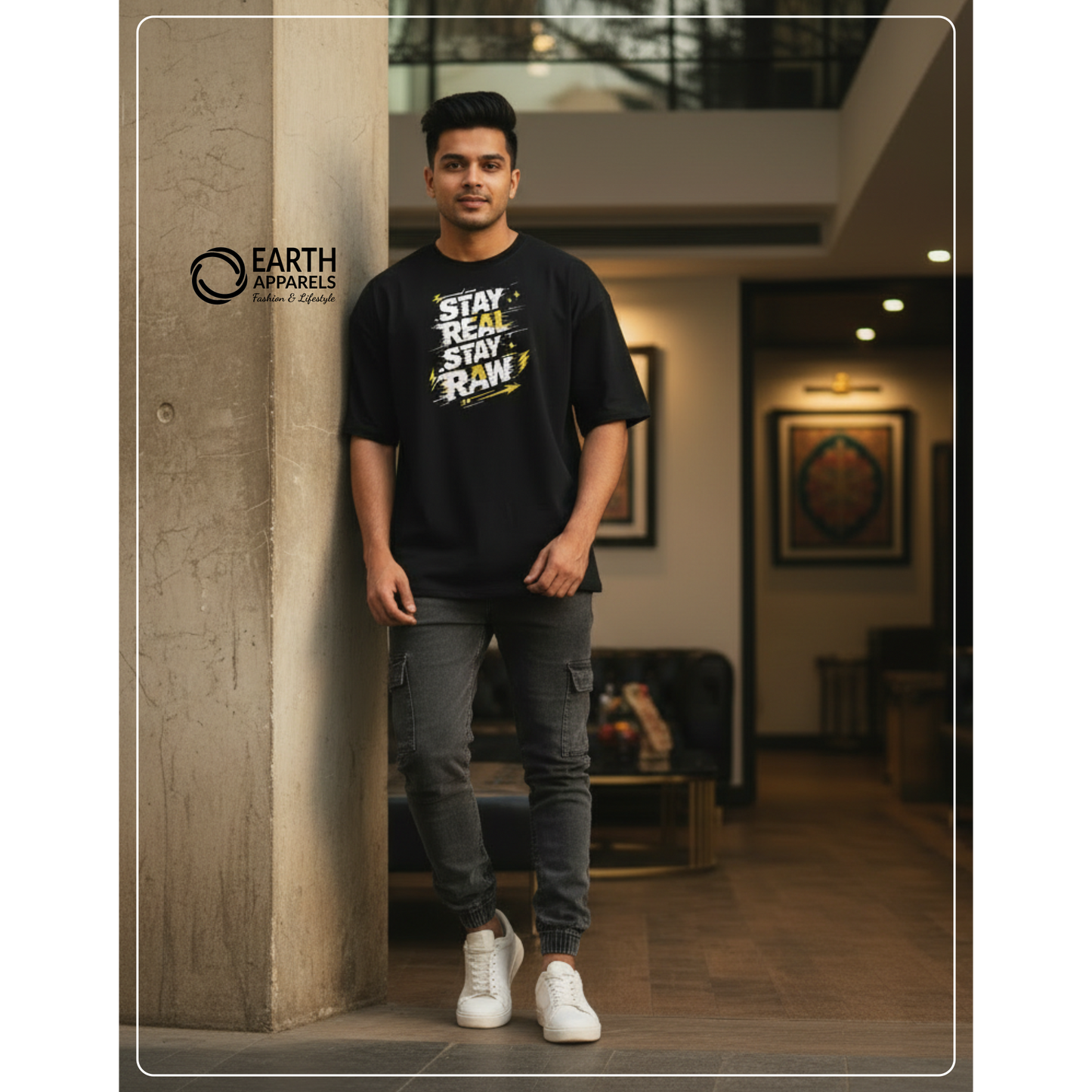 Stay Real Stay Raw Unisex Oversized Tshirt Premium Quality